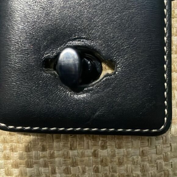 Coach Vintage Woven Turn Lock Straw Rattan Leather Small Shoulder Bag - Picture 9 of 10